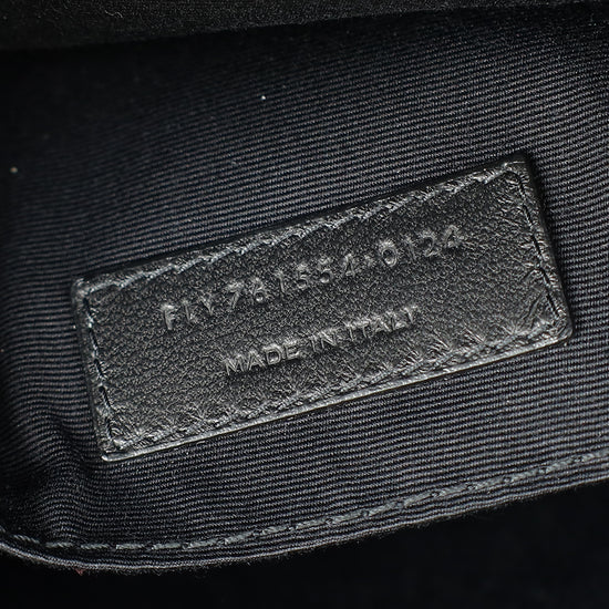 YSL Black Chevron Lou Camera Crossbody Bag