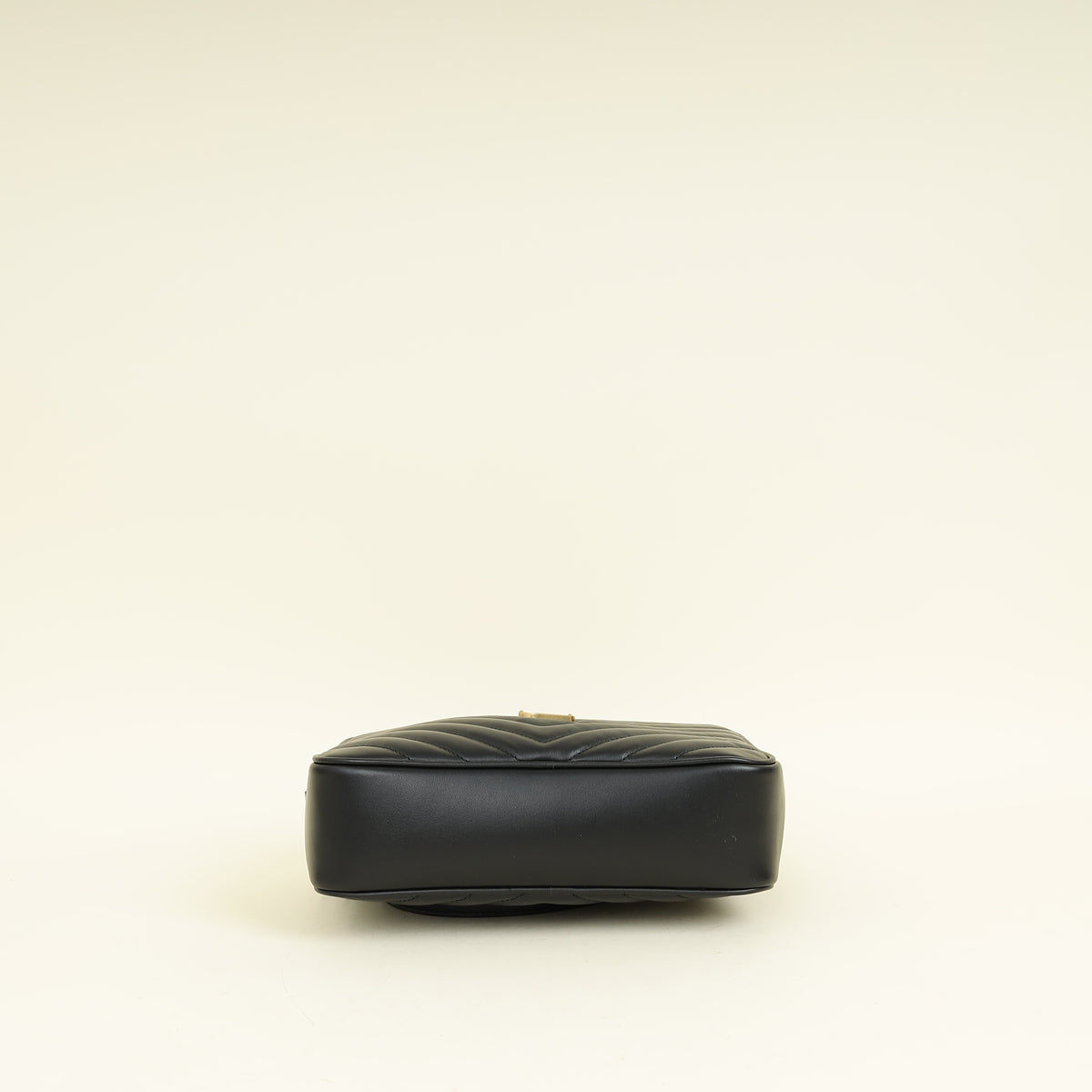 YSL Black Chevron Lou Camera Crossbody Bag