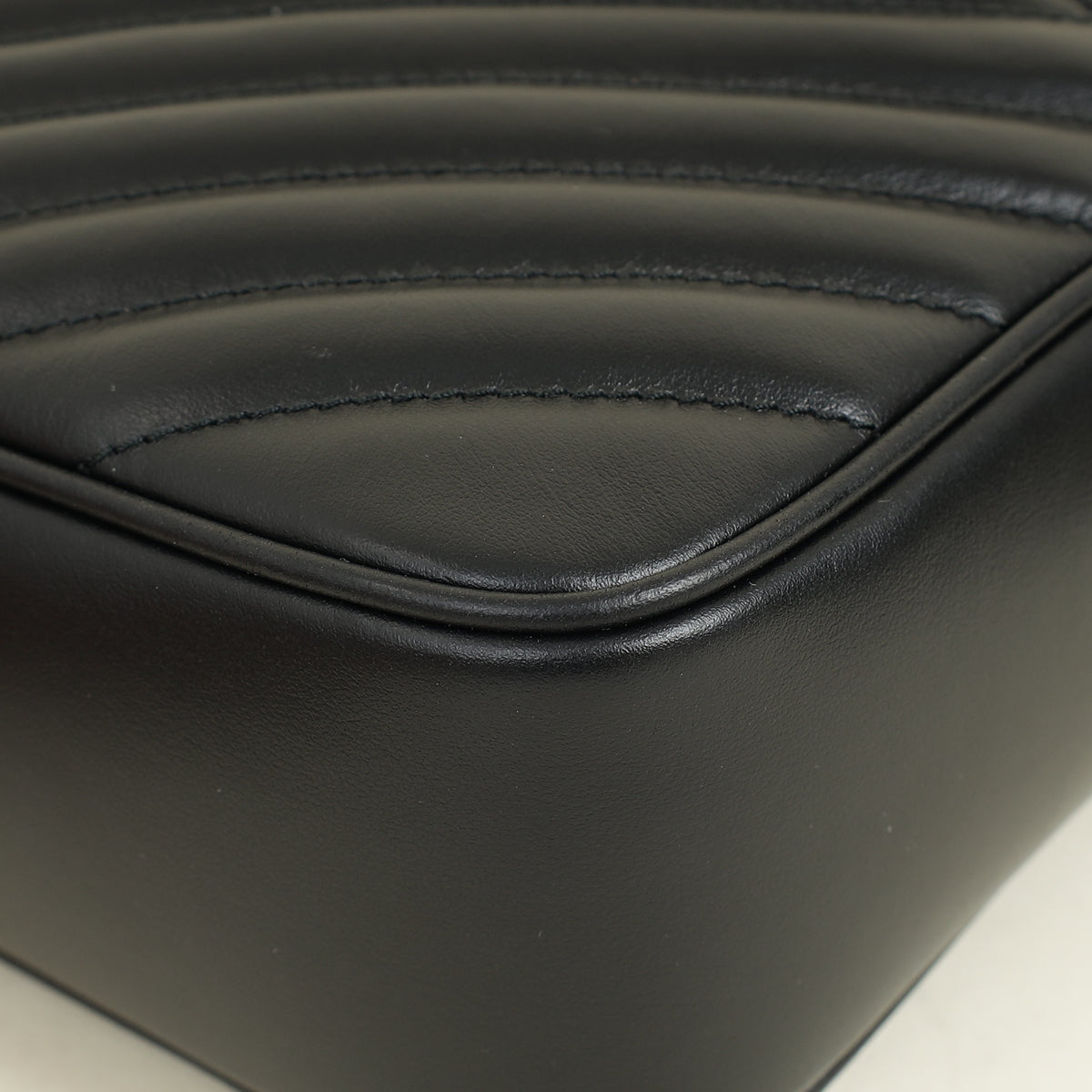 YSL Black Chevron Lou Camera Crossbody Bag