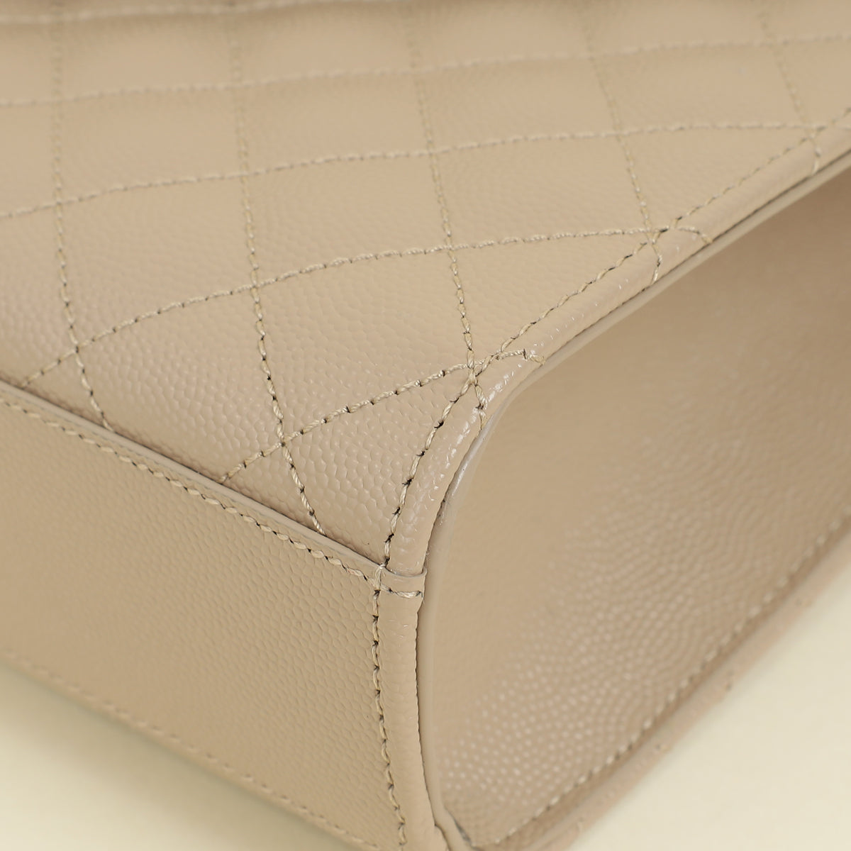 YSL Dark Beige Mix Quilted Envelope Medium Shoulder Bag