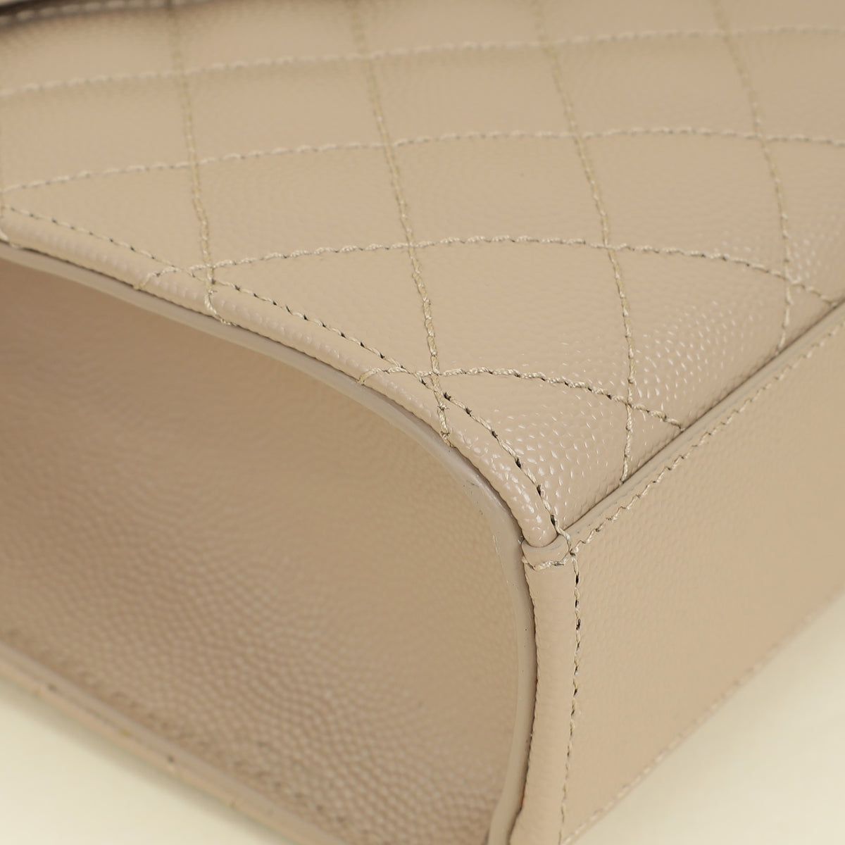 YSL Dark Beige Mix Quilted Envelope Medium Shoulder Bag