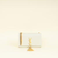 YSL Blanc Vintage Kate Tassel Medium Shoulder Bag