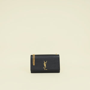 YSL Black Kate Chain Medium Shoulder Bag