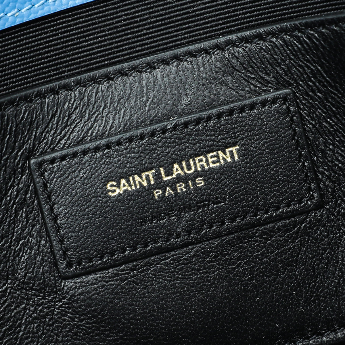 YSL Blue Monogram Classic Kate Clutch