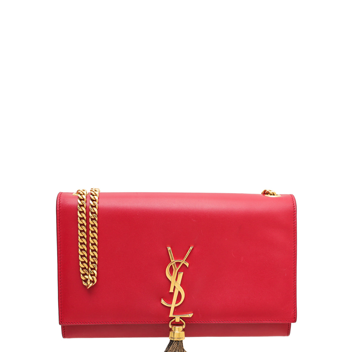 YSL Red Kate Tassel Chain Medium Bag-YSL-THE CLOSET