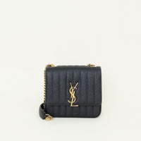 YSL Black Vicky Medium Shoulder Bag