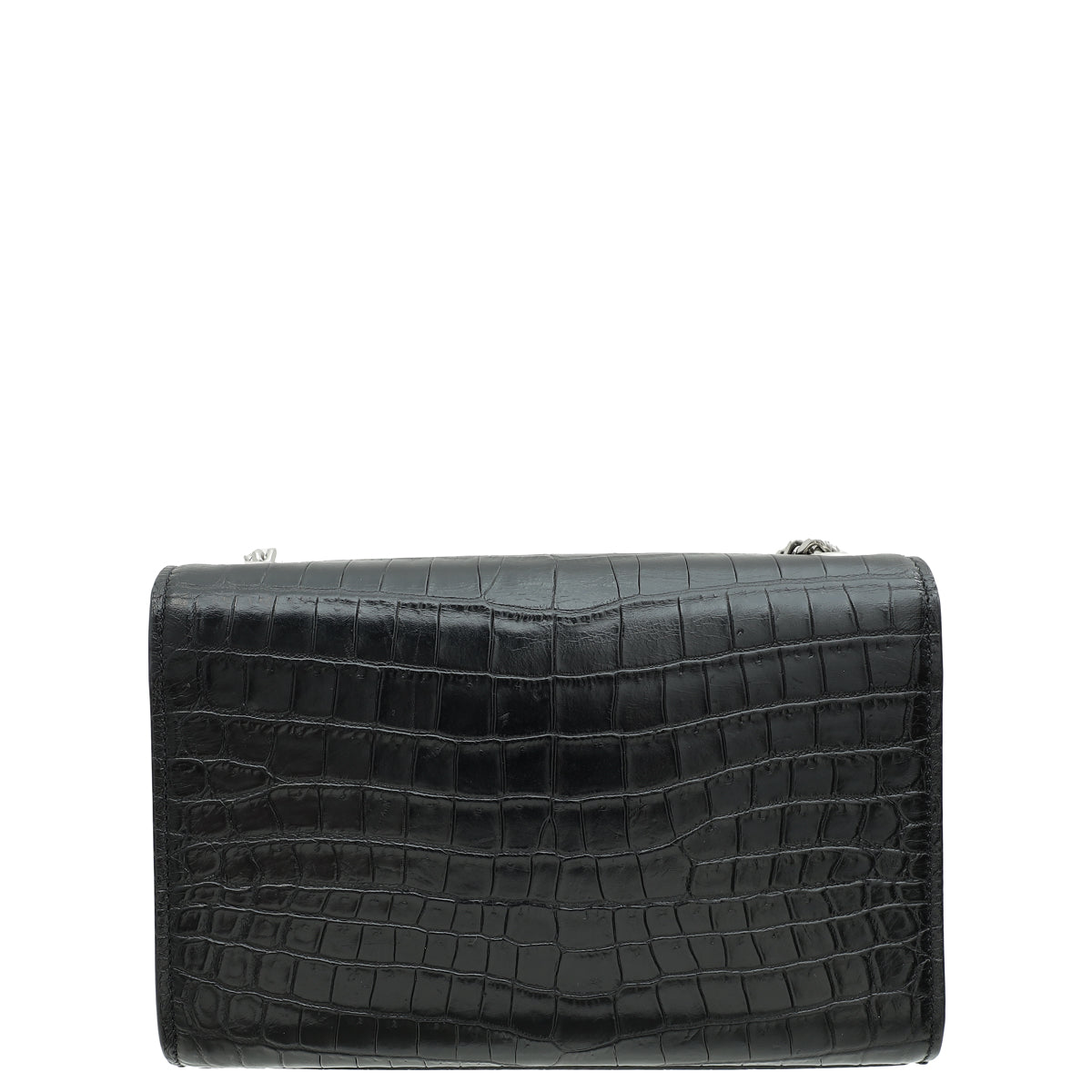 YSL Black Croco Embossed Kate Tassel Small Chain Bag-YSL-THE CLOSET