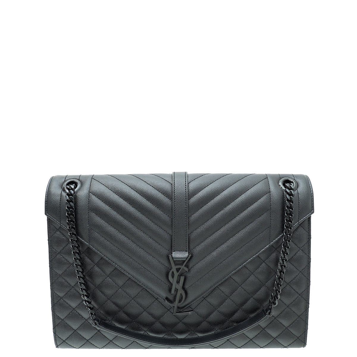 Flap Bag Ysl Envelope Grey YSL Black Mixed Quilt Envelope Flap