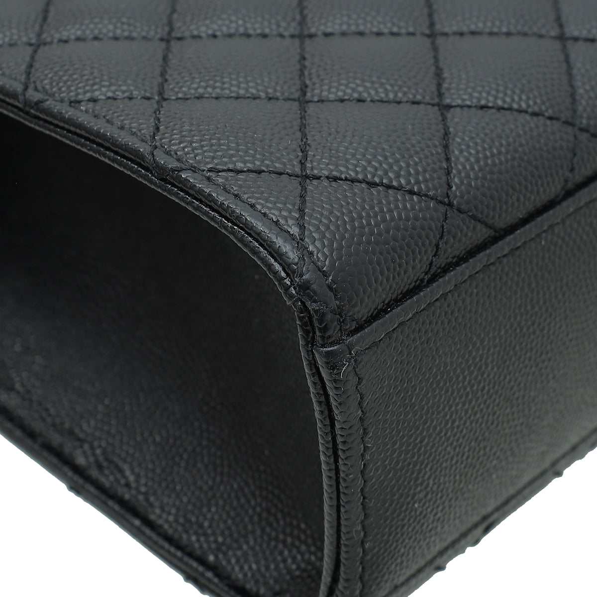 YSL Black Mixed Quilt Envelope Flap Large Bag