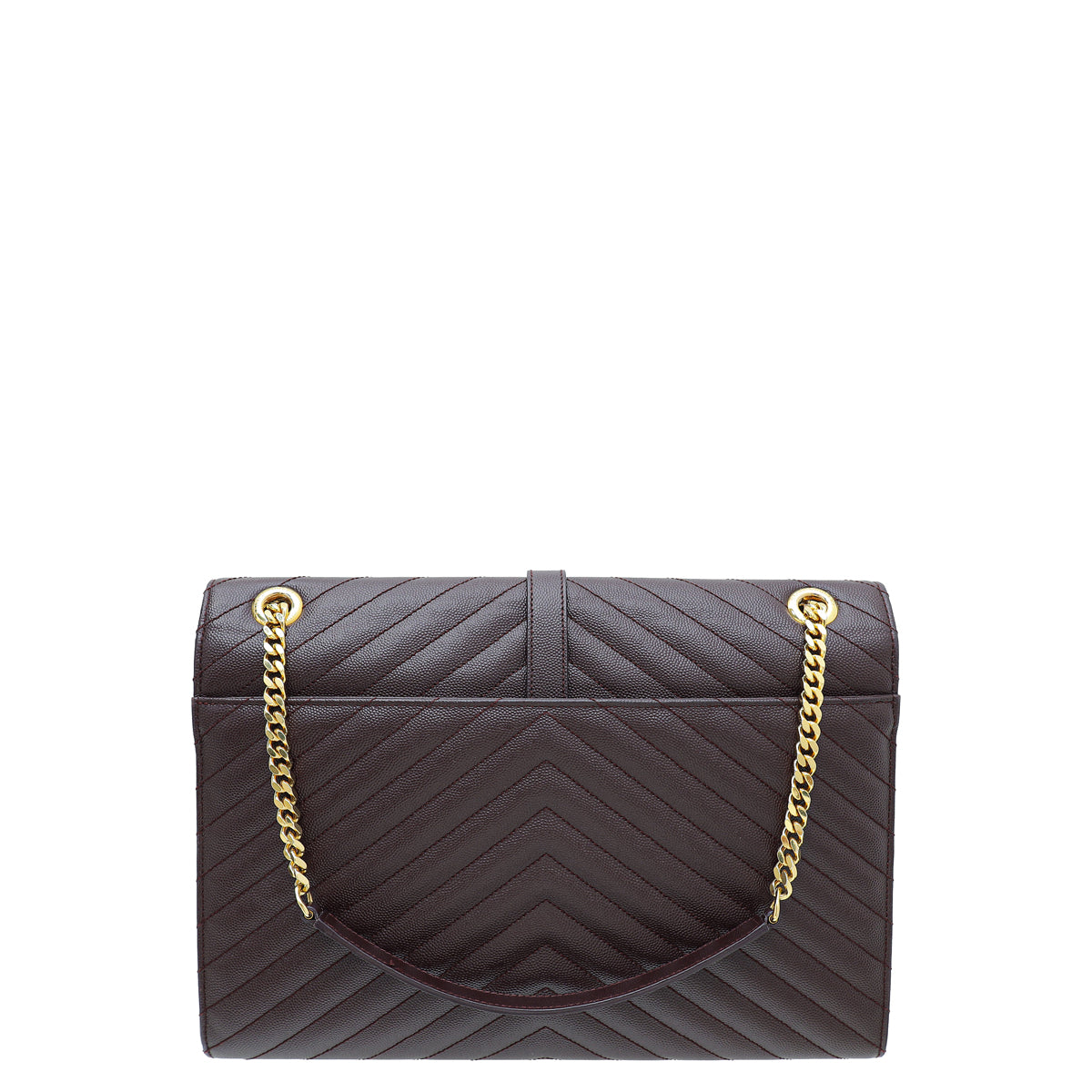 YSL Burgundy Monogram Satchel Large Bag-YSL-THE CLOSET