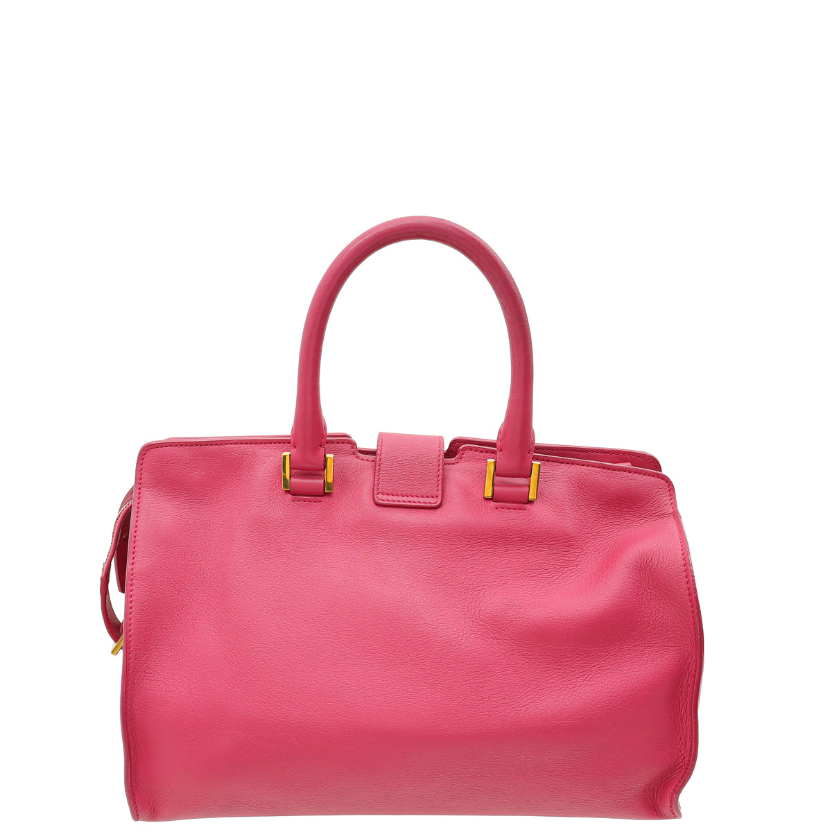 YSL Fuchsia Classic Y Cabas Tote Small Bag