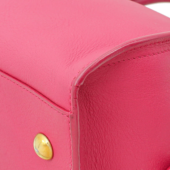 YSL Fuchsia Classic Y Cabas Tote Small Bag