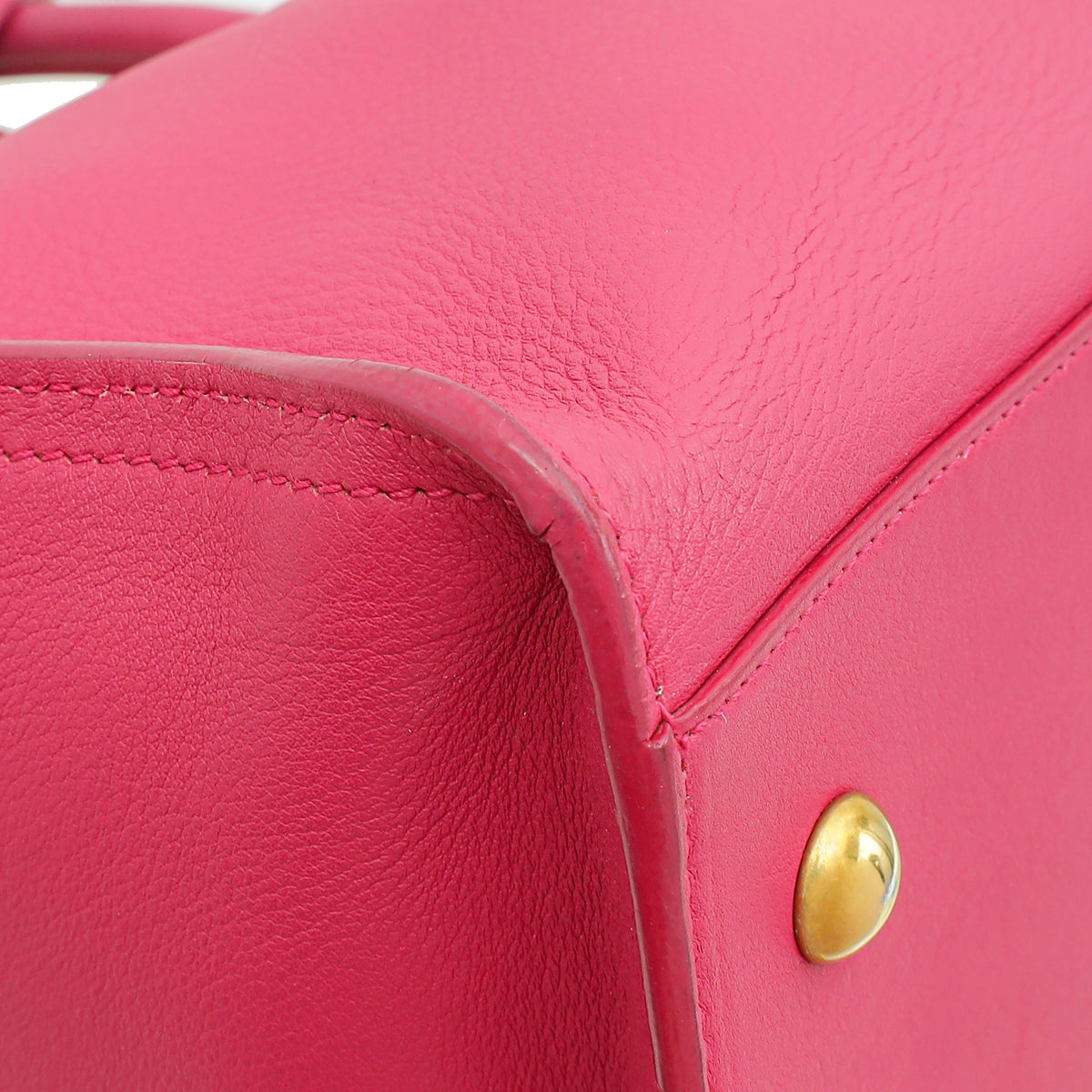 YSL Fuchsia Classic Y Cabas Tote Small Bag