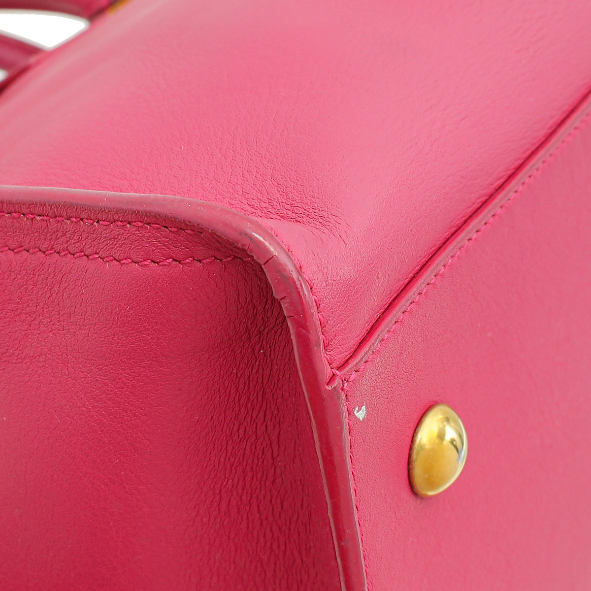 YSL Fuchsia Classic Y Cabas Tote Small Bag