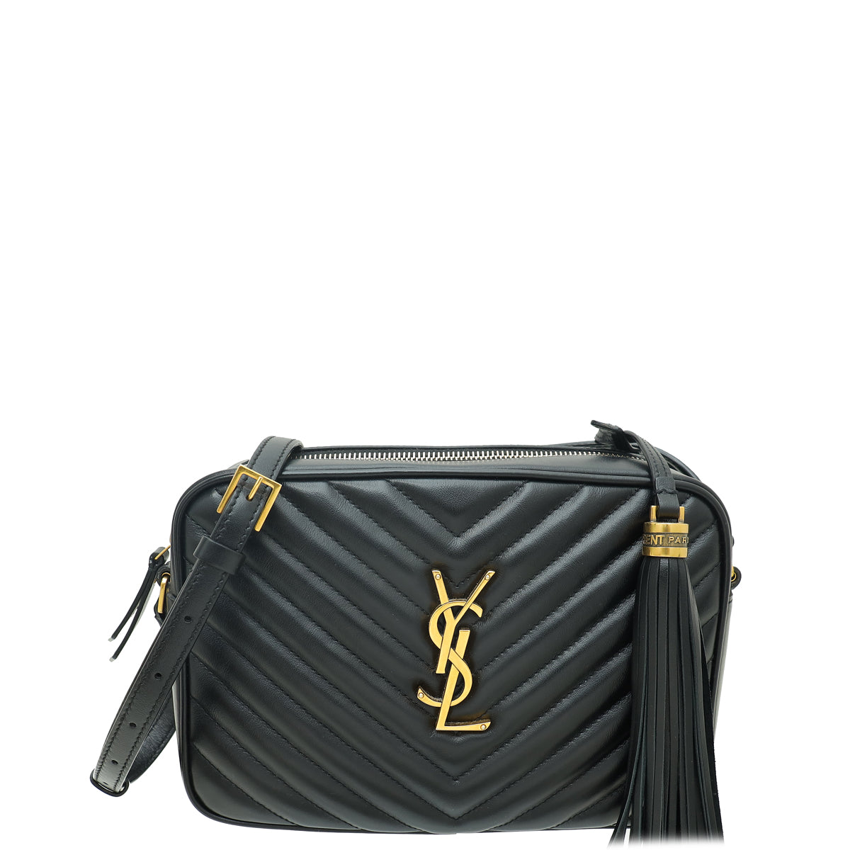 YSL Black Monogram Lou Tassel Camera Bag-YSL-THE CLOSET