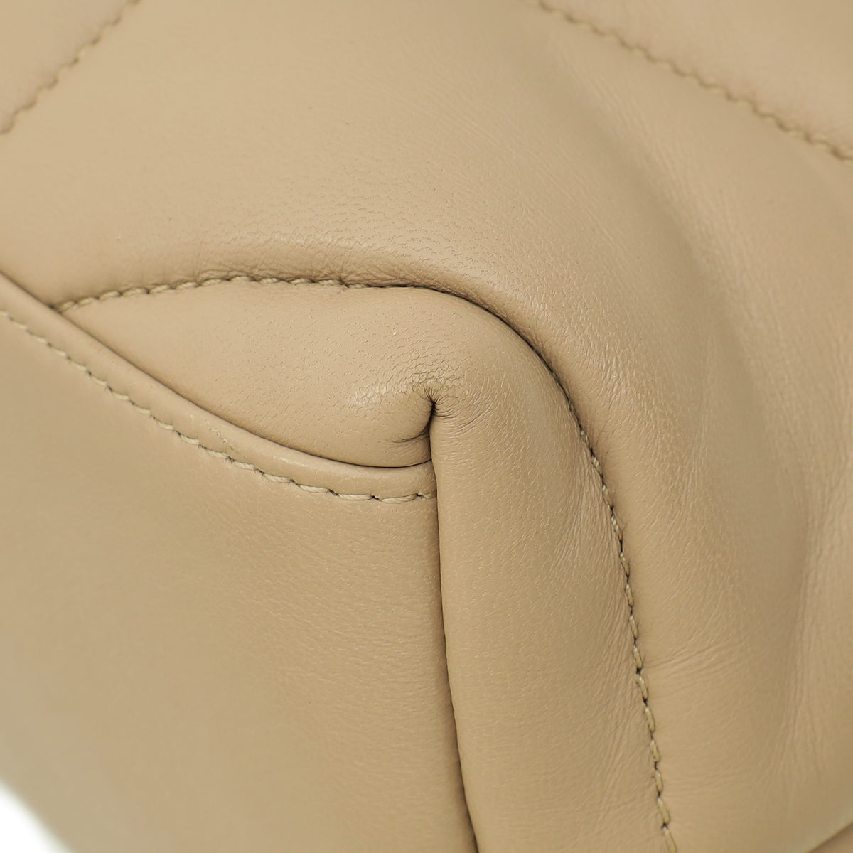 YSL Nude Beige Puffer Small Flap Shoulder Bag