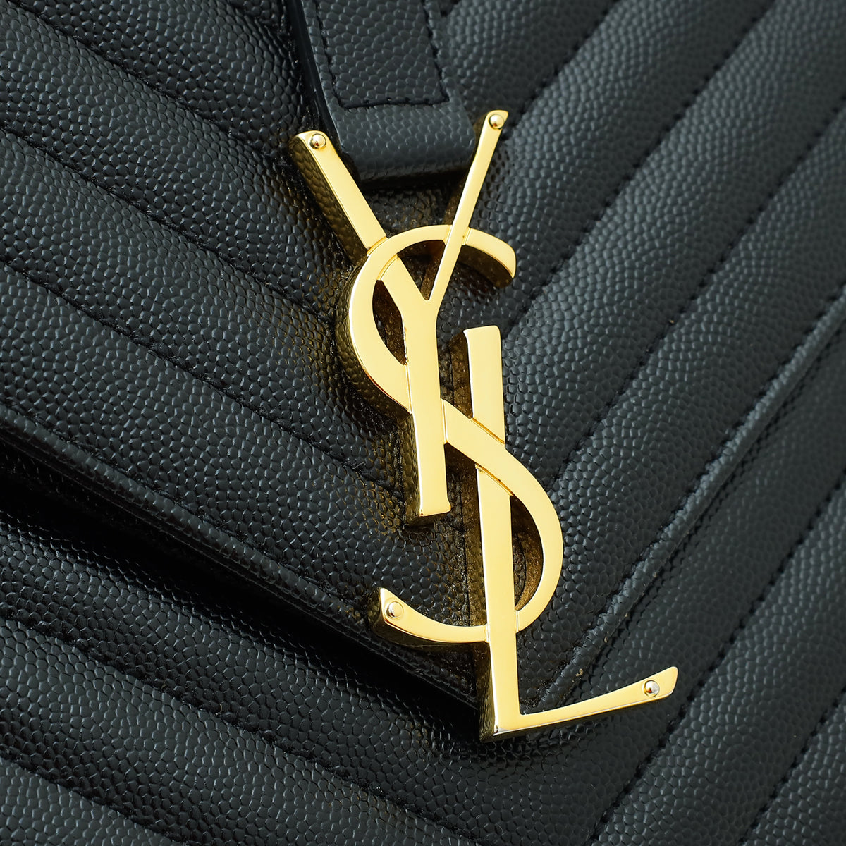 YSL Black Monogram Envelope Large Satchel Bag