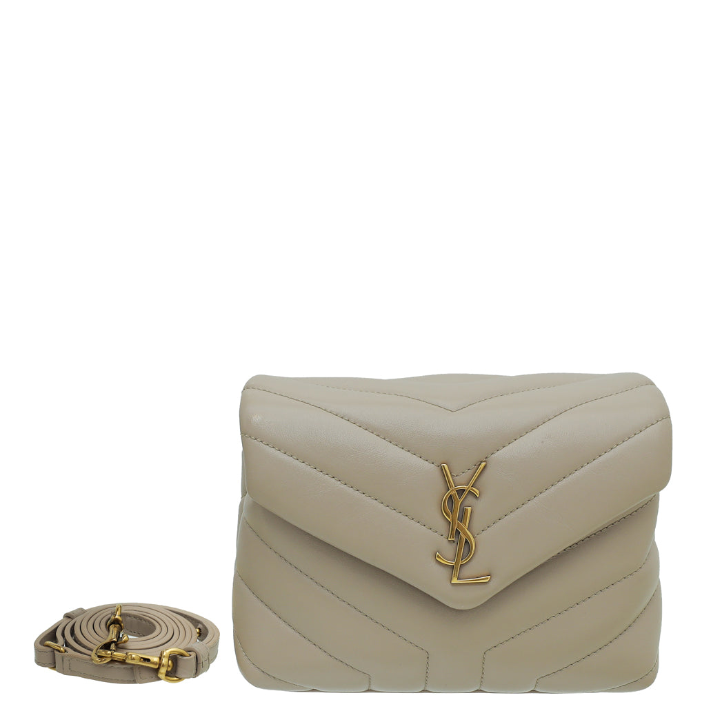YSL Beige Loulou Toy Flap Bag-YSL-THE CLOSET