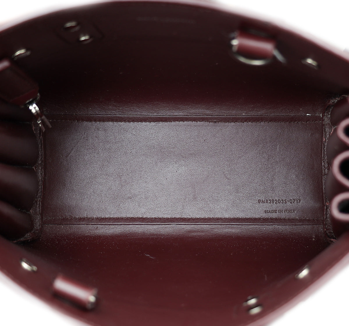 YSL Burgundy Croc Embossed Sac De Jour Nano Bag