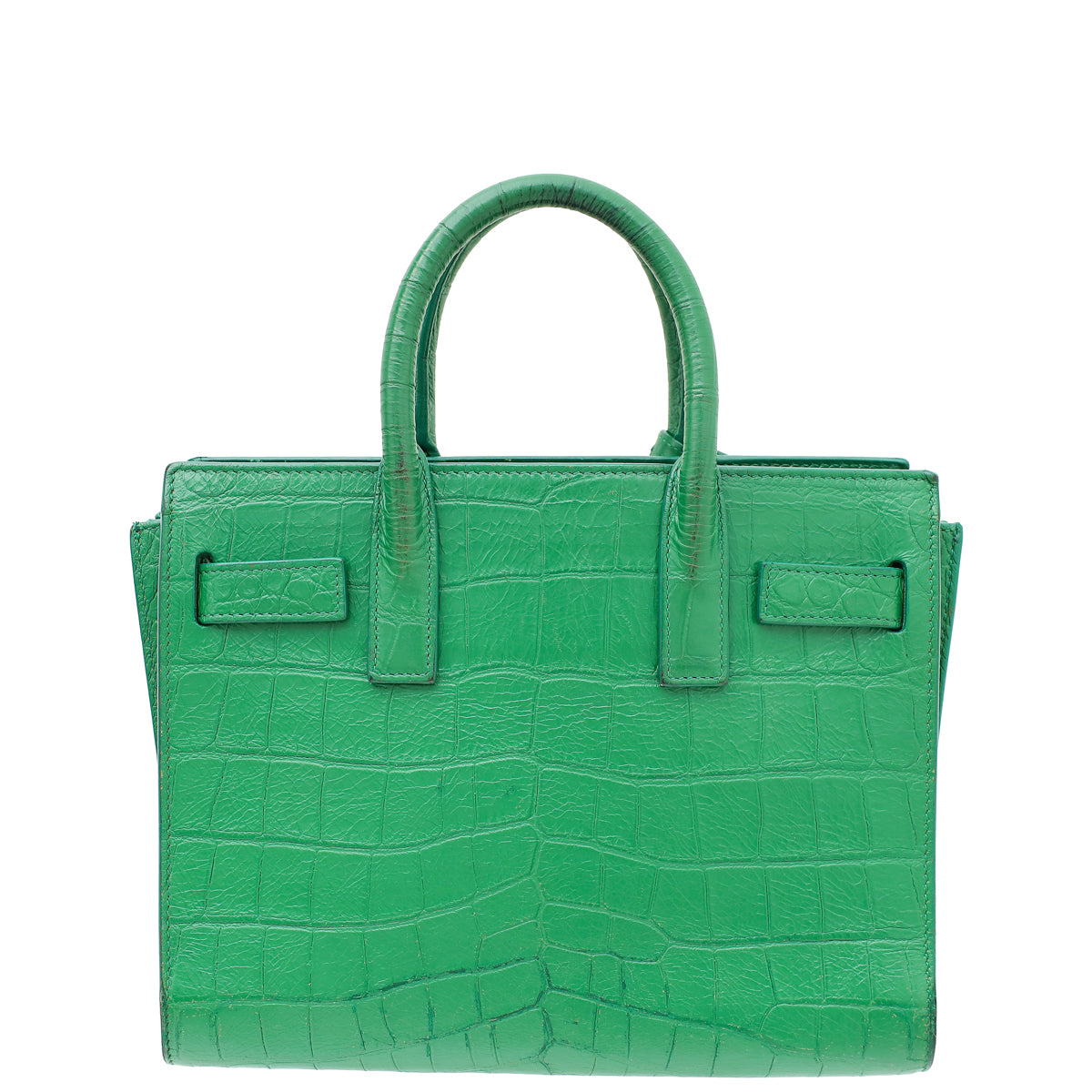 YSL Green Croco Embossed Sac De Jour Nano Bag-YSL-THE CLOSET