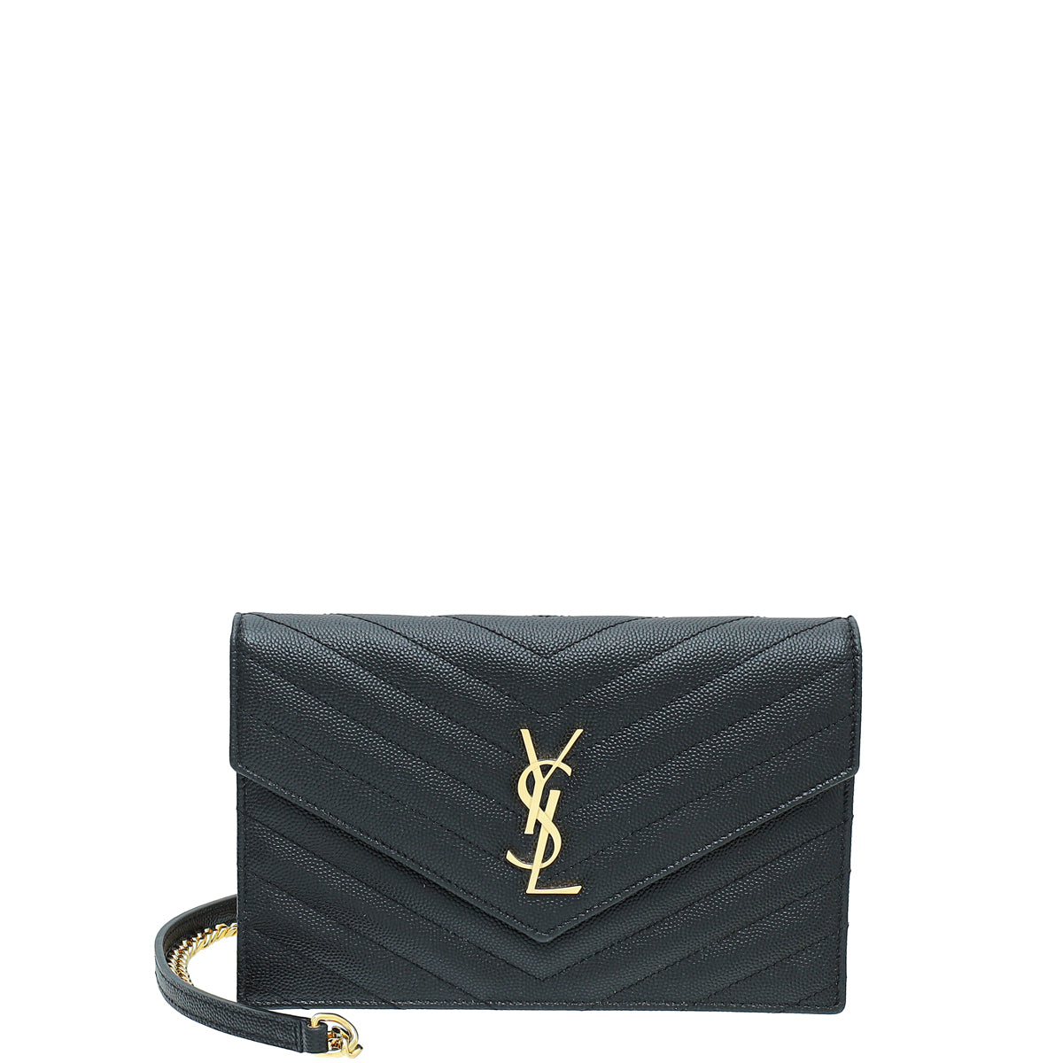 YSL Beige Cassandre Envelope Chain Wallet-YSL-THE CLOSET