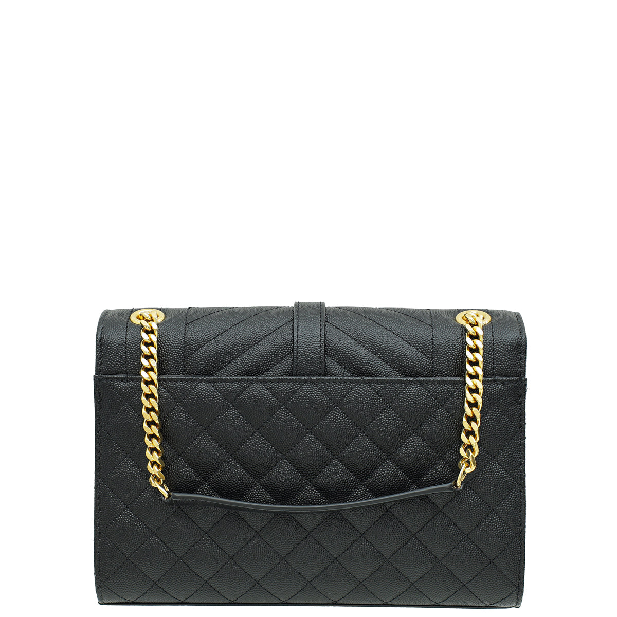 YSL Noir Mix Quilted Envelope Medium Shoulder Bag