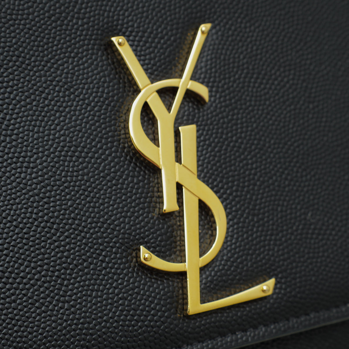 YSL Black Monogram Kate Medium Chain Bag