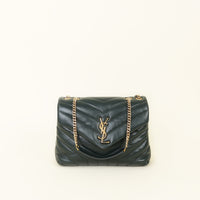 YSL Emerald Green Loulou Small Shoulder Bag