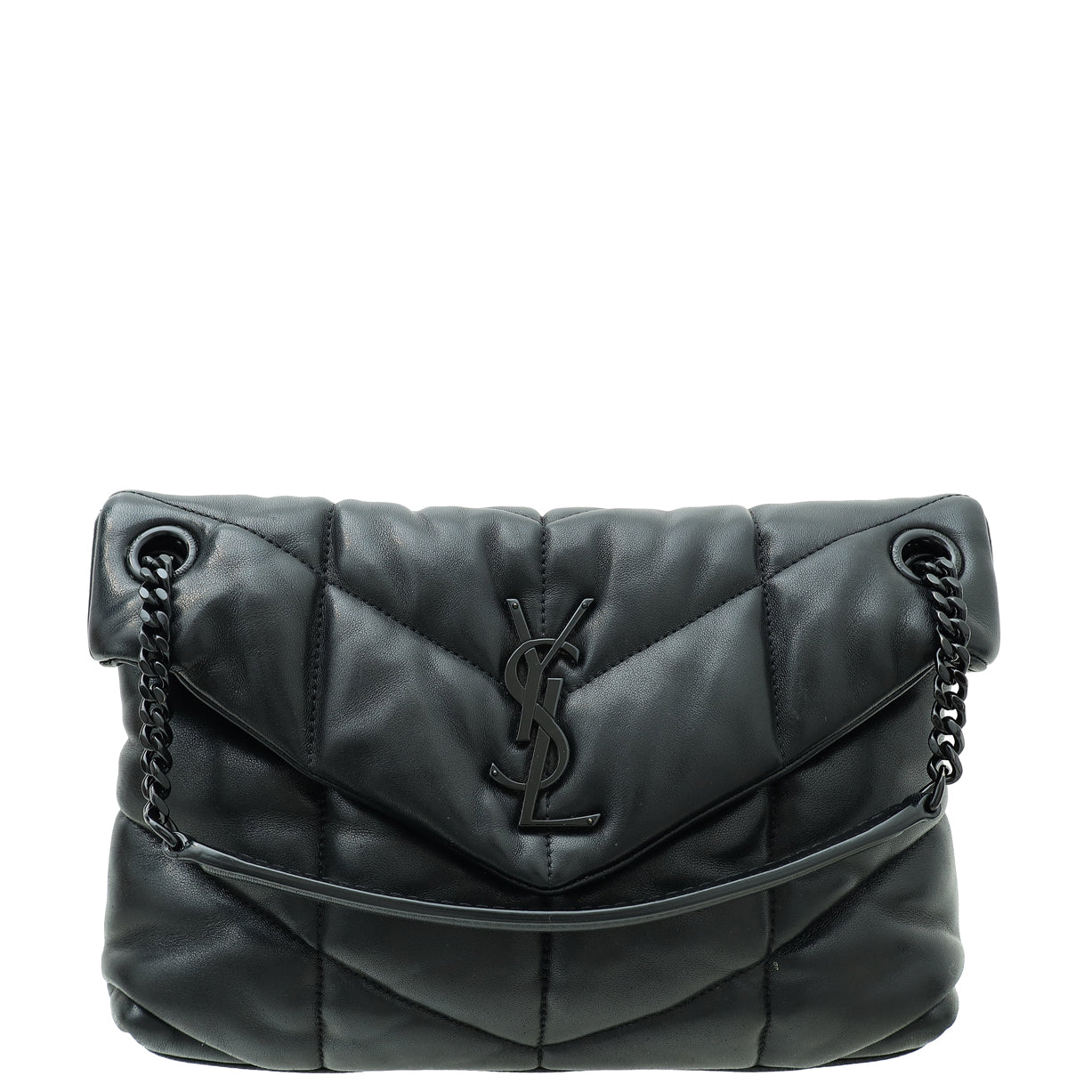 YSL So Black Puffer Small Flap Shoulder Bag-YSL-THE CLOSET