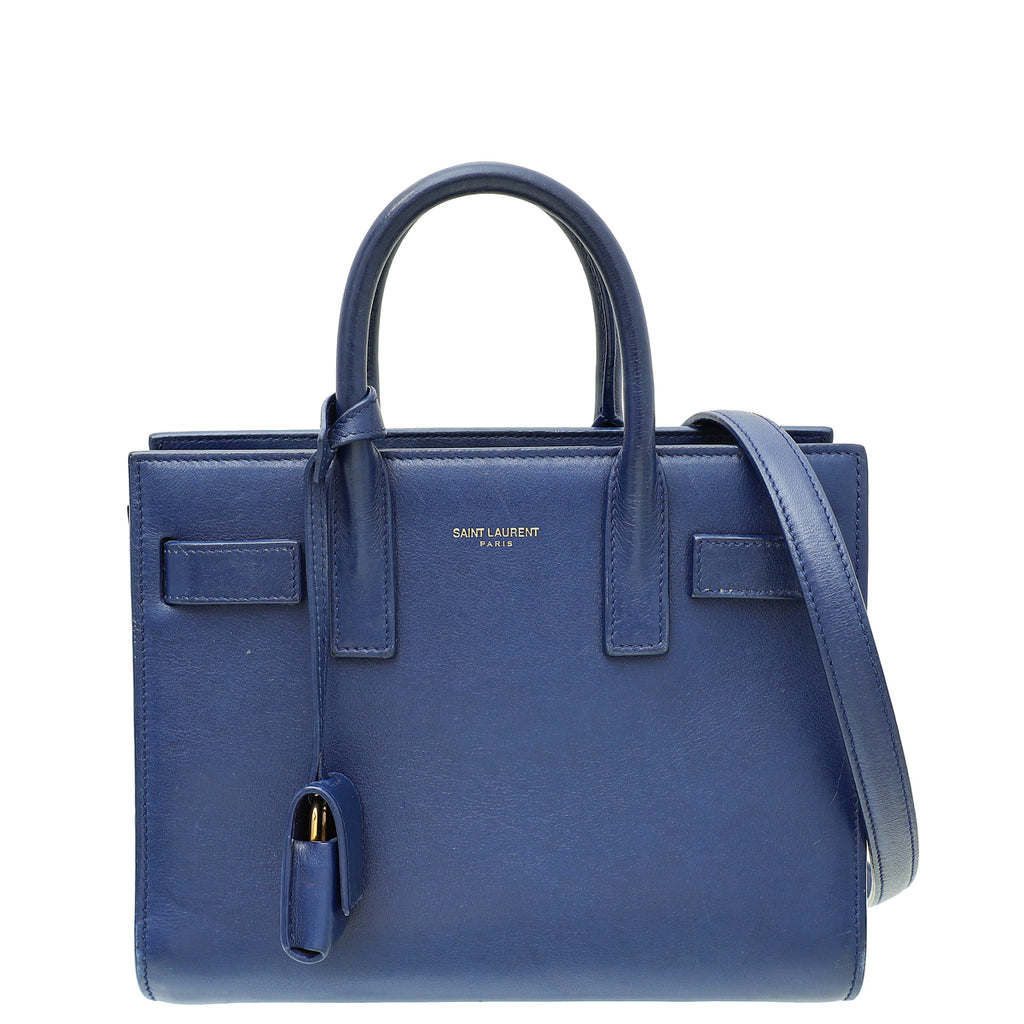 YSL Navy Blue Sac De Jour Nano Bag THE CLOSET