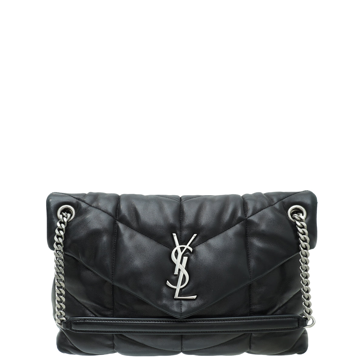 YSL Black Monogram Puffer Flap Medium Bag-YSL-THE CLOSET