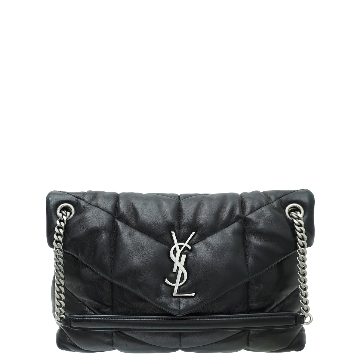 YSL Black Monogram Puffer Flap Medium Bag