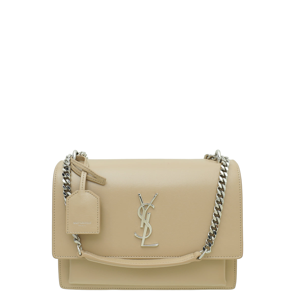 YSL Beige Sunset Medium Shoulder Bag-YSL-THE CLOSET