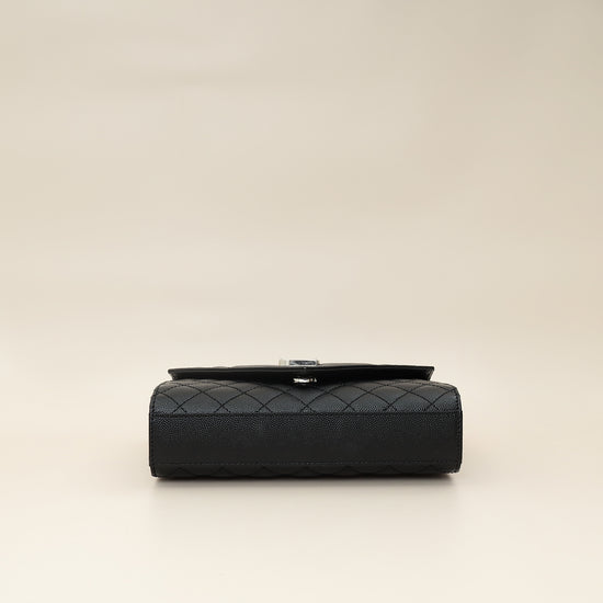 YSL Black Monogram Mix Quilted Small Chain Bag-YSL-THE CLOSET