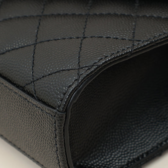 YSL Black Monogram Mix Quilted Small Chain Bag-YSL-THE CLOSET