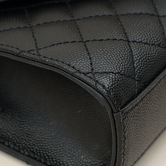 YSL Black Monogram Mix Quilted Small Chain Bag-YSL-THE CLOSET