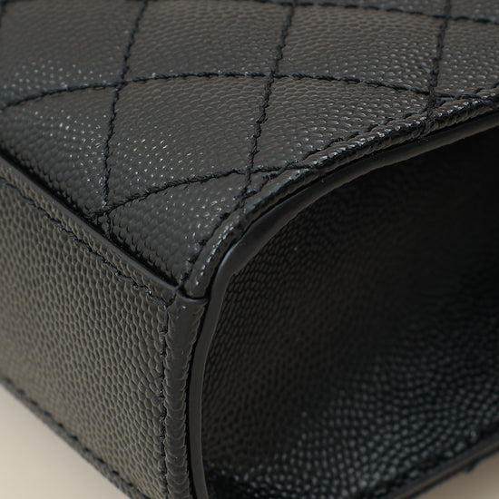 YSL Black Monogram Mix Quilted Small Chain Bag-YSL-THE CLOSET