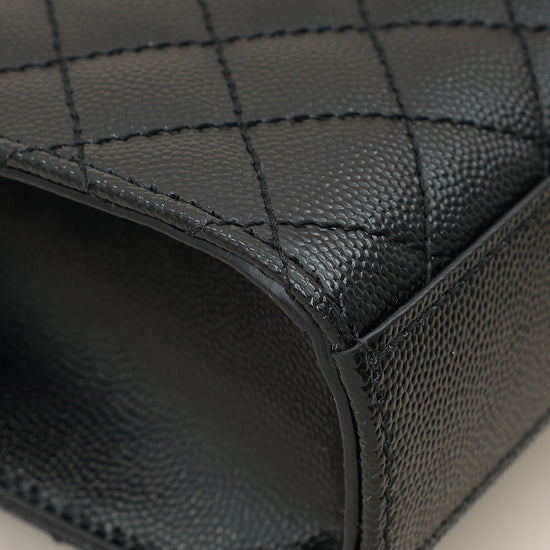 YSL Black Monogram Mix Quilted Small Chain Bag-YSL-THE CLOSET