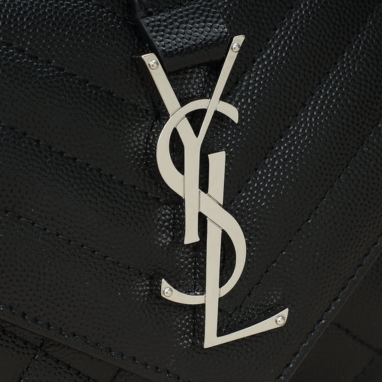 YSL Black Monogram Mix Quilted Small Chain Bag-YSL-THE CLOSET