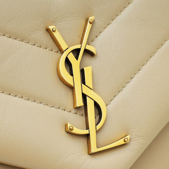 YSL Beige LouLou Flap Small Bag