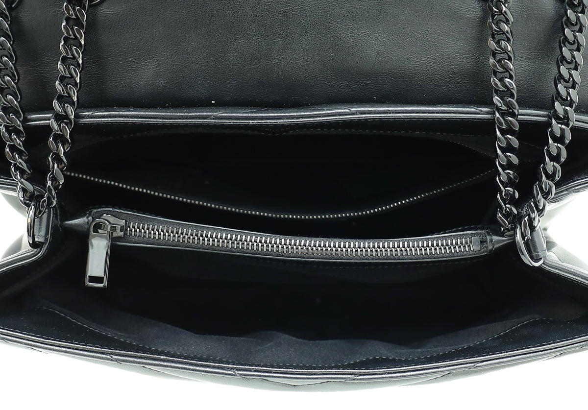 YSL Black Loulou Medium Bag