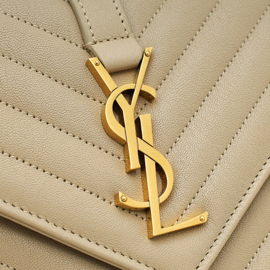 YSL Nude Monogram College Medium Shoulder Bag