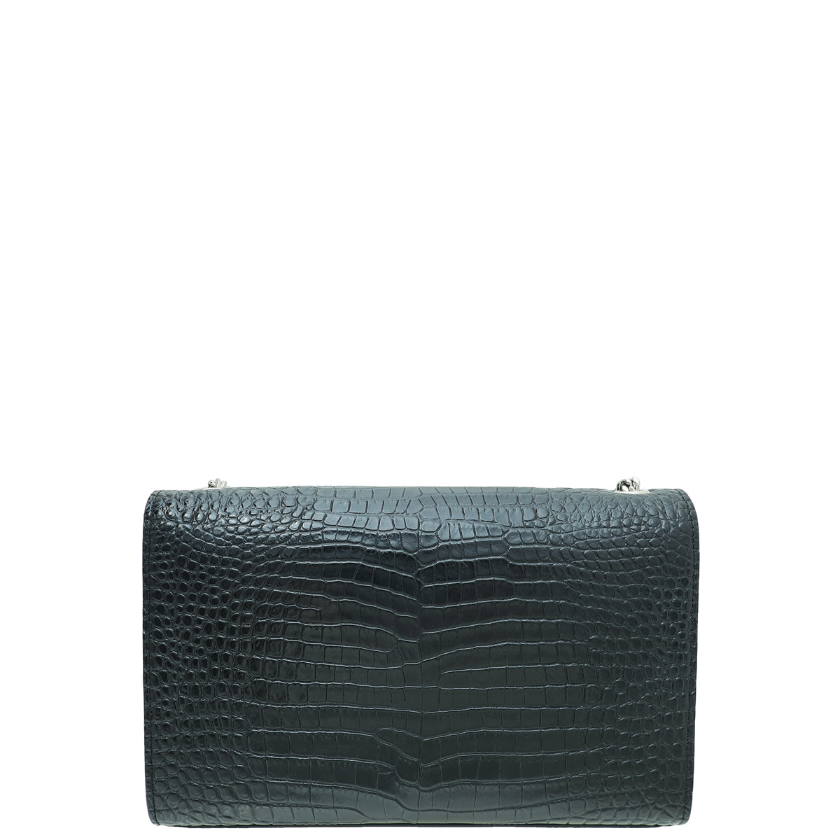 YSL Black Croco Embossed Kate Tassel Medium Bag-YSL-THE CLOSET