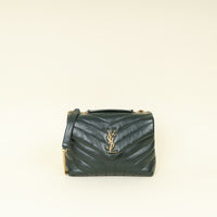 YSL Forest Green LouLou Small Shoulder Bag