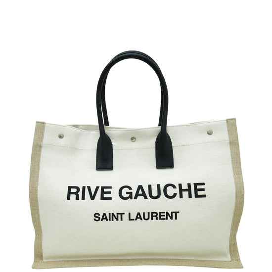 YSL Bicolor Rive Gauche Large Tote Bag