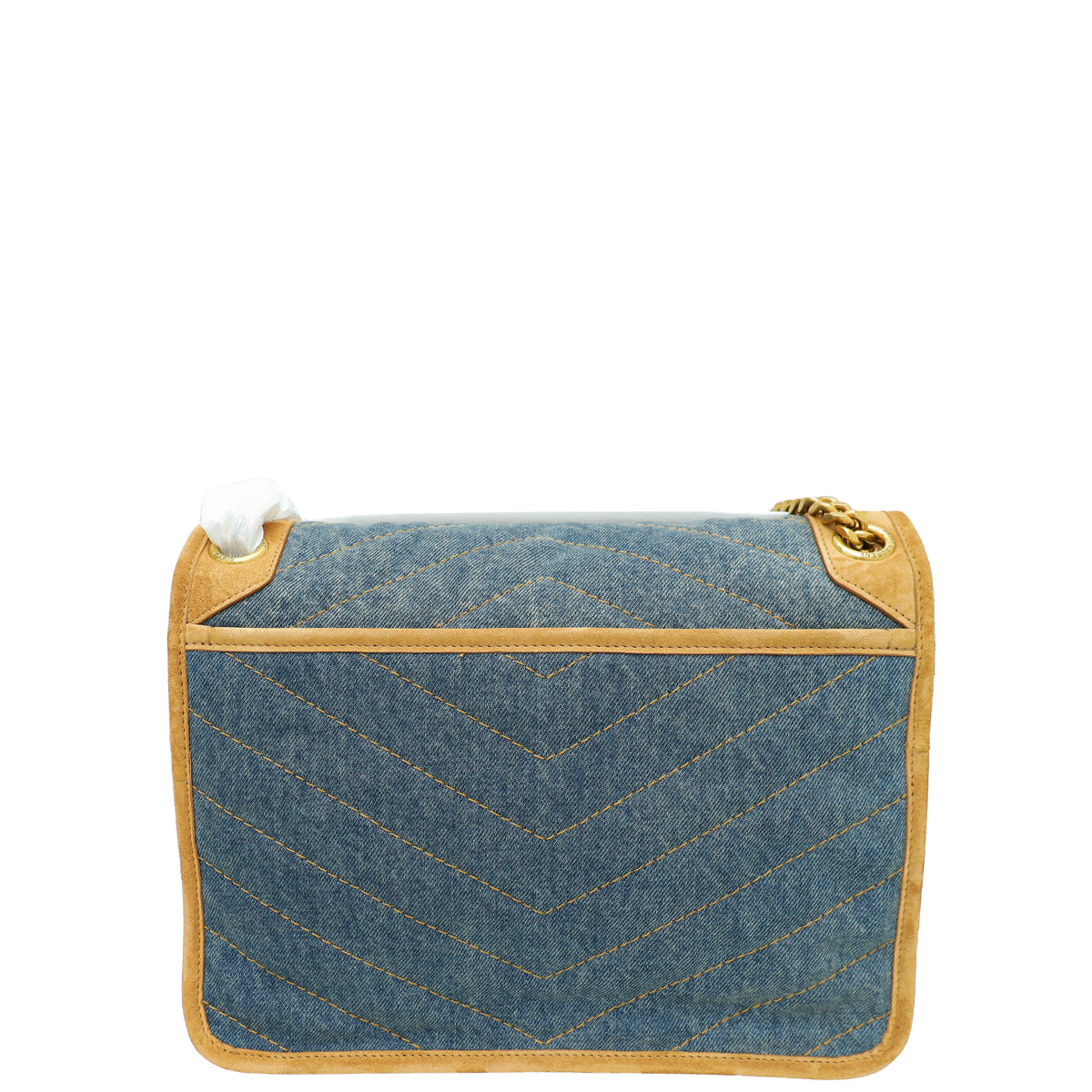 YSL Bicolor Denim Niki Medium Shoulder Bag-YSL-THE CLOSET