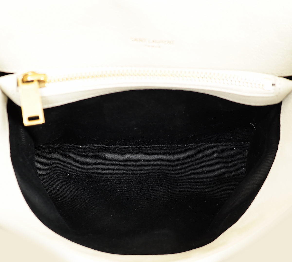 YSL Vintage Blanc College Medium Shoulder Bag