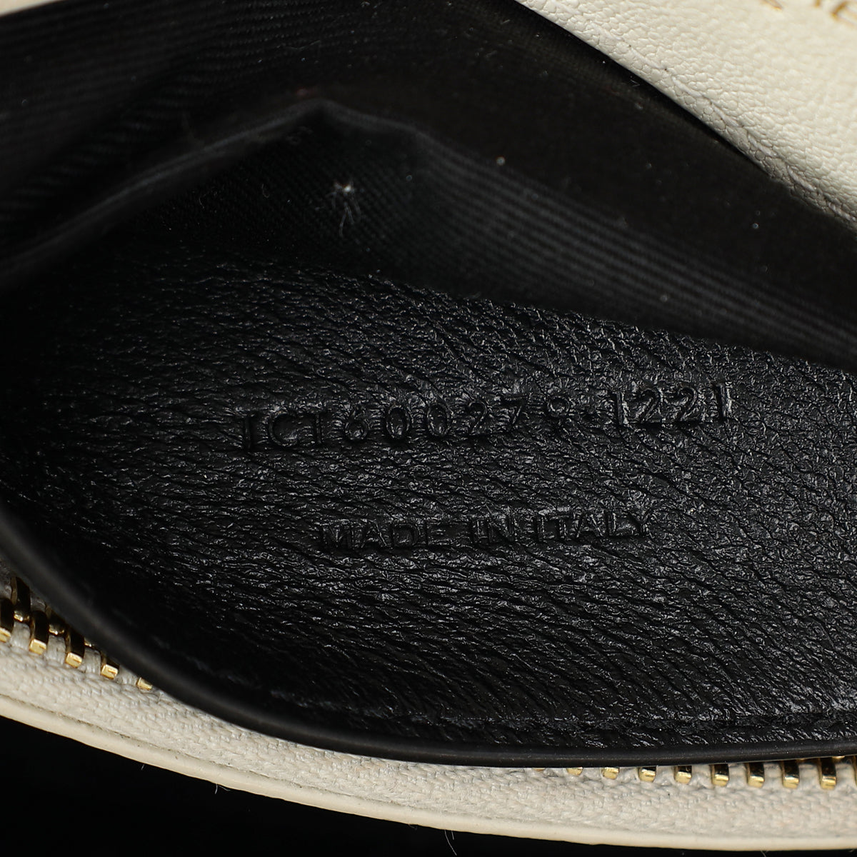 YSL Vintage Blanc College Medium Shoulder Bag