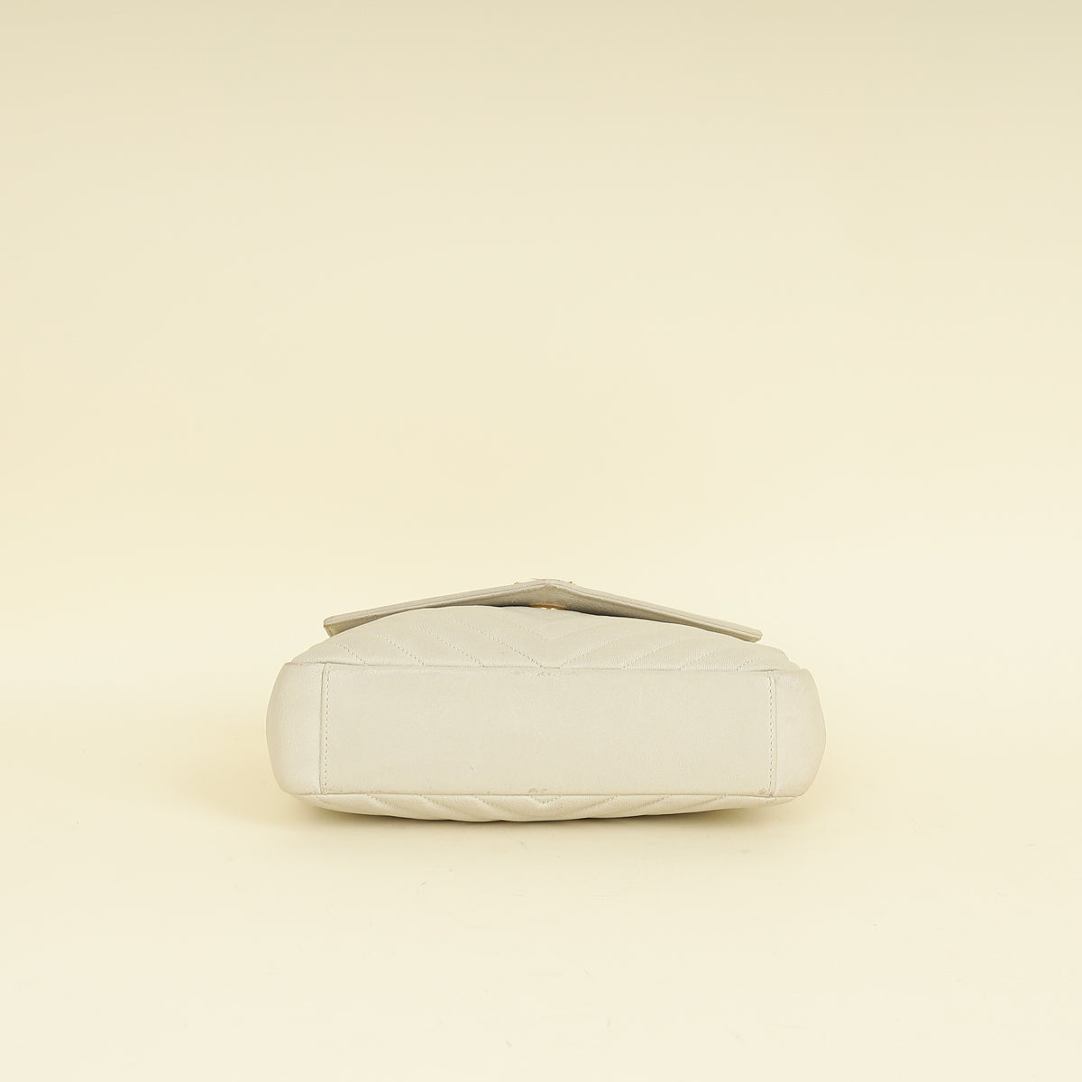 YSL Vintage Blanc College Medium Shoulder Bag