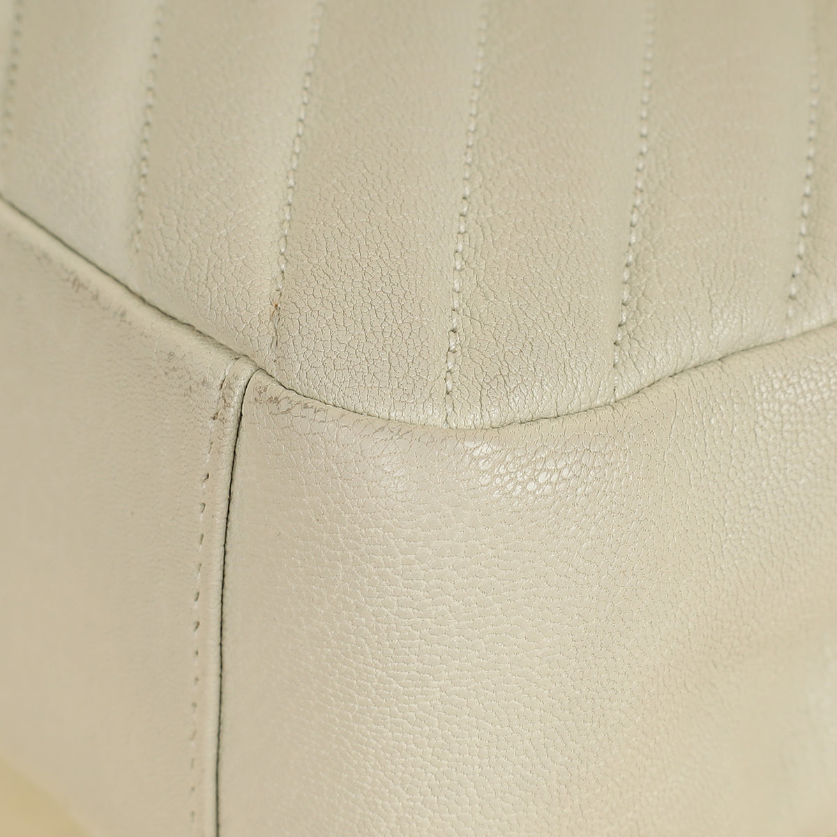 YSL Vintage Blanc College Medium Shoulder Bag